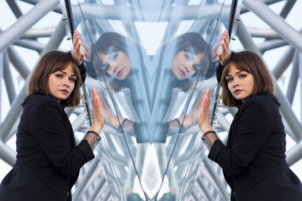 Mirrored image of Lill-Kristine Konst
