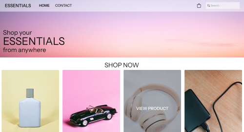 a screenshot of the Essentials website