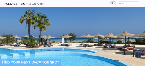 a screenshot of the Holidaze website